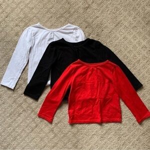 NFS.  LOT! 3 pack of solid long sleeve shirts size 2T
